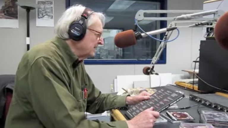Chris Strachwitz in the KPFA studio
